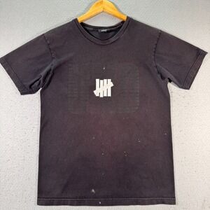 Vintage Undefeated Logo T-Shirt Adult Medium Black Logo Distressed Comfort‎ Y2K